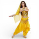 Costume de danse orientale top sarouel jaune - 1