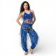 Costume de danse indienne orientale à paillettes bleu nuit - 1