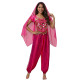 Ensemble oriental fuschia choli + pantalon - 1