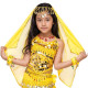 Voile de tête de danse orientale enfant jaune - 1