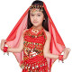 Voile de tête de danse orientale enfant rouge - 1
