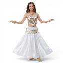 Tenue danse orientale blanche satinée