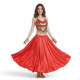 Tenue danse orientale rouge satinée 2 pièces - 1