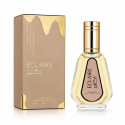 Parfum Eclaire 50 ml eau de parfum gourmand oriental aux notes vanillées et caramélisées sur fond blanc