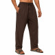Pantalon sous qamis homme marron chocolat