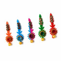 Lot de 5 Bindis Autocollants Indiens Fantaisie à Strass – Modèles Variés