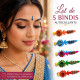 Bindi autocollant indien porté avec sari traditionnel