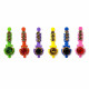 Lot de 6 bindis autocollants indiens à strass colorés