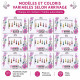 Assortiment de 7 bindis autocollants indiens colorés modèles variables