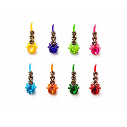 Lot de 8 mini bindis autocollants indiens multicolores avec strass décoratifs