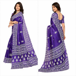 Sari violet élégant pour réception, cérémonie et occasion spéciale indienne