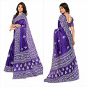 Sari violet élégant pour réception et cérémonie indienne