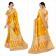 Sari jaune élégant pour fiançailles et cérémonie familiale indienne
