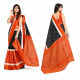 Sari orange traditionnel pour festival indien et célébration culturelle