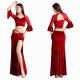 Tenue de danse orientale femme velours et résille vu de dos