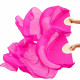 Paire d'éventails ourlés de danse orientale fuschia - 1