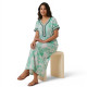 Djellaba femme Toile de Jouy portée en position assise