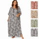 Djellaba femme imprimé aquarelle disponible en plusieurs coloris du M au 3XL
