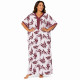 Djellaba femme scintillante bordeaux avec coupe ample et finitions brillantes