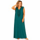 Djellaba femme sans manches unie brodée – Robe longue fluide du M au 3XL - 1