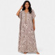 Djellaba femme fleurie longue à col brodé – Imprimé floral du M au 3XL - 2