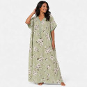 Djellaba femme fleurie longue à col brodé – Imprimé floral du M au 3XL
