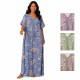 Djellaba femme fleurie longue à col brodé – Imprimé floral du M au 3XL - 5