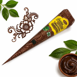 Cône de henné Golecha marron foncé 25 g pour tatouage mehndi naturel