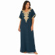 djellaba-femme-plastron-brode-manches-courtes-noir