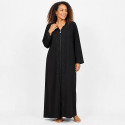 Djellaba Femme noire zippée strass