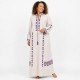 Djellaba femme broderie berbère violette manches longues