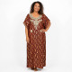 Djellaba femme imprimé or – Coupe ample taille unique M à XL - 1