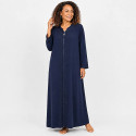 Djellaba femme fermeture zippée avec strass – Bleu marine