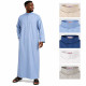 Qamis homme bleu ciel à col mao et manches longues avec aperçu des 5 coloris disponibles