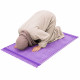 Tapis de prière uni lilas pour adulte au toucher velours