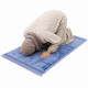 Tapis de prière uni gris clair pour adulte au toucher velours