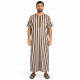 Qamis Homme rayé couleur marron - 3
