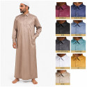 Qamis moderne col chemise soyeux