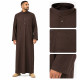 Djellaba homme col mao DAFFAH marron foncé