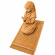 Tapis de prière enfant doré camel avec franges