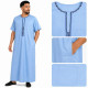 qamis-homme-manches-courtes-simple-bleu-clair