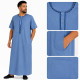 qamis-homme-manches-courtes-simple-bleu-jeans