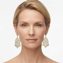 Boucles d'oreilles orientales plaqué or et strass