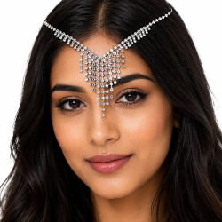 Bijou de front strass argenté 