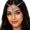 Bijou de front strass argenté