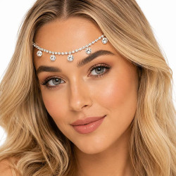 Bijou de front strass argenté - 1