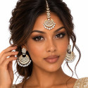 Parure bollywood Paire Boucles d'oreilles + Tikka