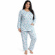 Ensemble 2 pièces Pyjama Femme fleuri - 1