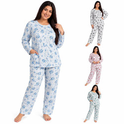Ensemble 2 pièces Pyjama Femme fleuri - 2
