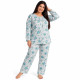 Ensemble 2 pièces Pyjama Femme fleuri - 5